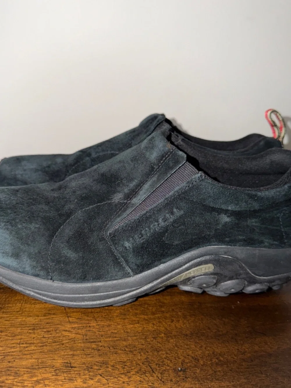 Merrell Men's Jungle Suede Leather Slip-On Shoes Black Size 11 Wide